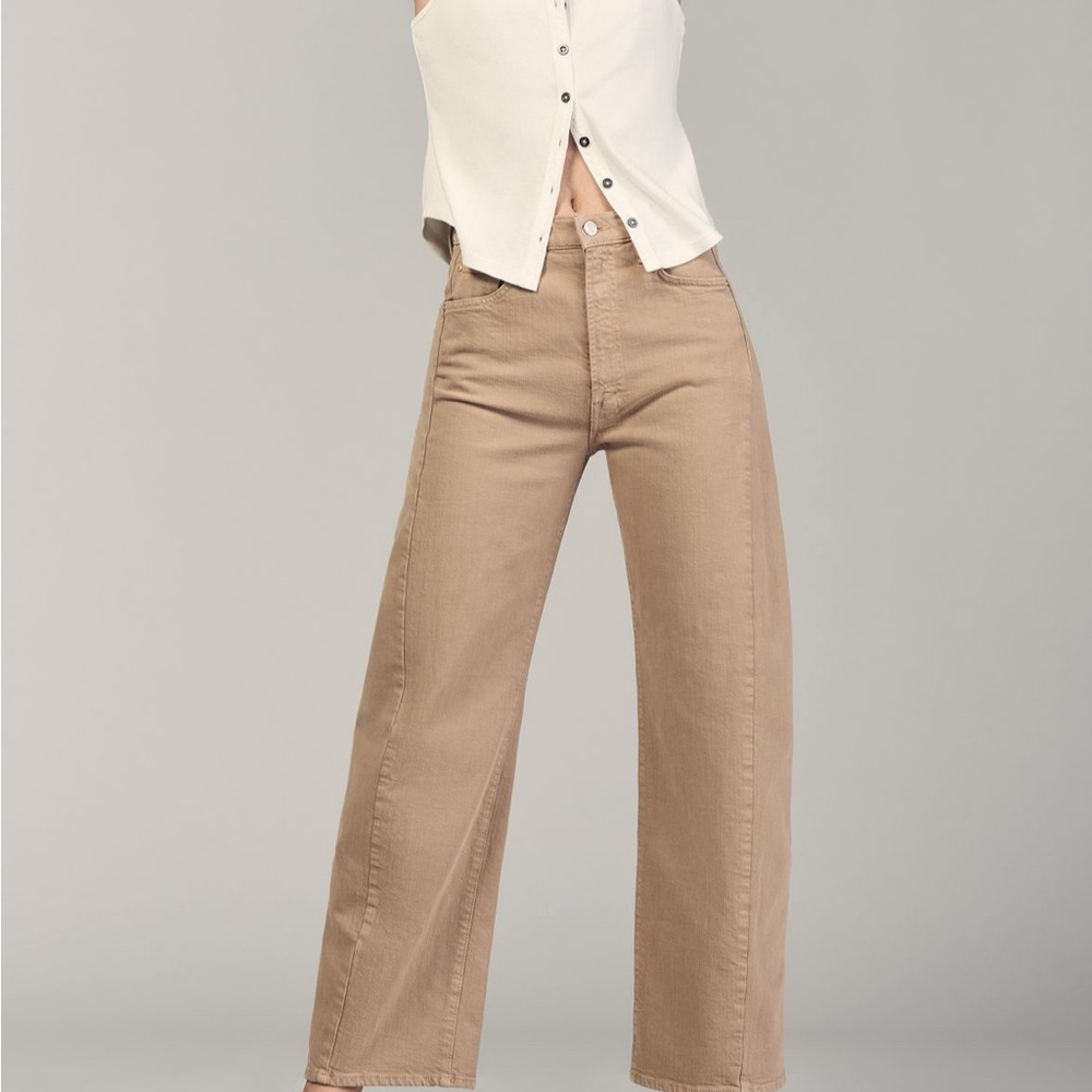NWT MOTHER the half pipe flood high-rise barrel jean